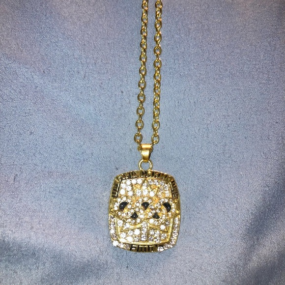 Jewelry - Olympics Gold-Tone Pave Crystal Pendant Necklace - Women Jewelry